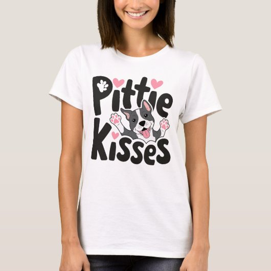Schattigee Pitbull Mom Pit Bull Gift Pittie Honden T-shirt (Voorkant)