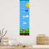 Schattigee Pixel Art Landscape Groeigrafieken Poster (Keuken)