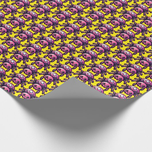 Schattigee-pixelspin Cadeaupapier (Hoek)