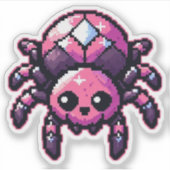 Schattigee-pixelspin Sticker (Voorkant)