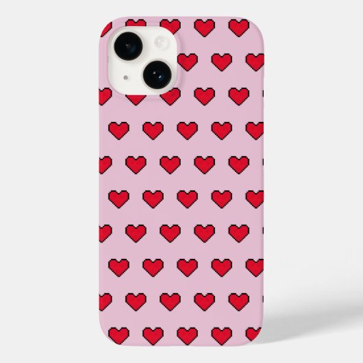 Schattigee pixelvorm van het hart Case-Mate iPhone case (Achterkant)