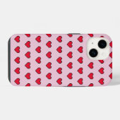 Schattigee pixelvorm van het hart iPhone hoesje (Achterkant horizontaal)