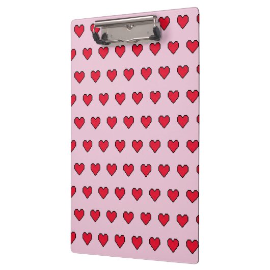 Schattigee pixelvorm van het hart klembord (Links)