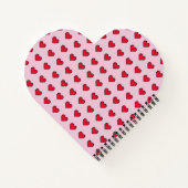 Schattigee pixelvorm van het hart notitieboek (Achterkant)