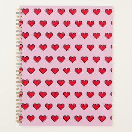 Schattigee pixelvorm van het hart planner