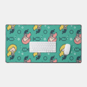 Schattigee pixelzeemeermin bureaumat (Keyboard & Muis)