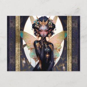 Schattigee Pixie Fairy Meisje Fantasy Kunst Briefkaart
