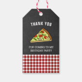 Schattigee Pizza Kids Verjaardagsfeestje Favor Cadeaulabel (Achterkant)