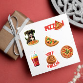 Schattigee Pizza Lovers Stickers - Personaliseer h