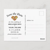 Schattigee Pizza Pie Amore Wedding Save the Date Briefkaart (Achterkant)