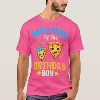 Schattigee pizzakarakters mama van de verjaardagsp t-shirt