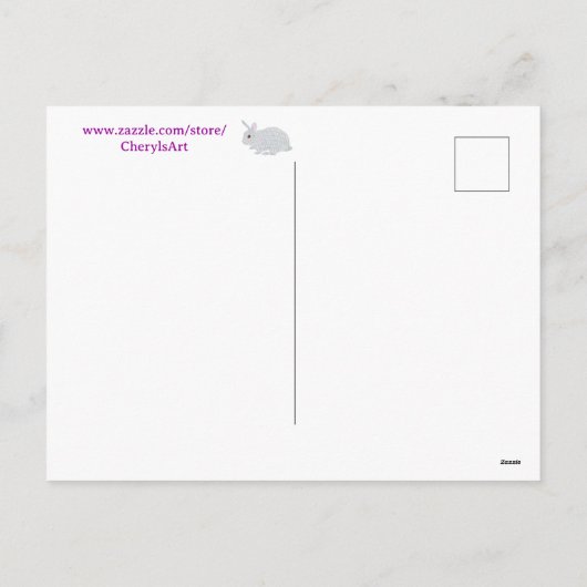 Schattigee Plaid Bunny Ik ben zo blij om hier brie Feestdagenkaart (Achterkant)