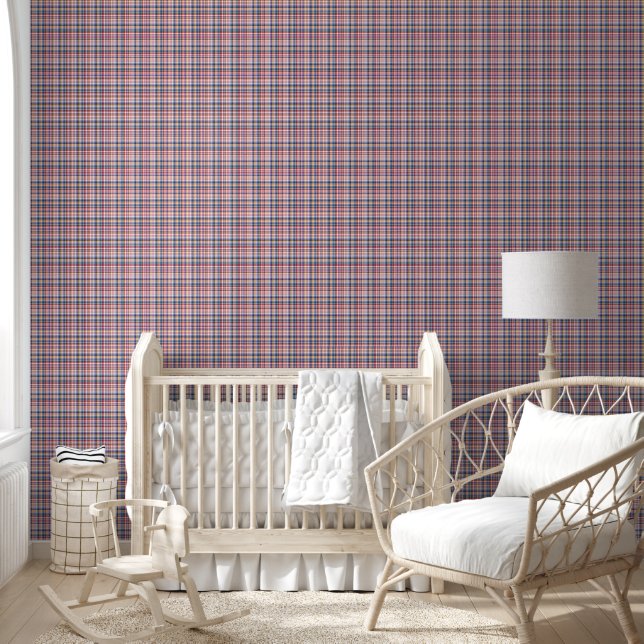 Schattigee plaids/bloemen behang (Kinderen)