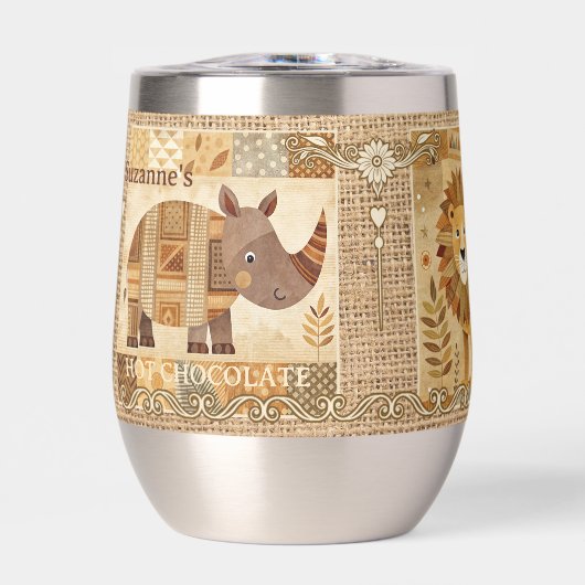 Schattigee plakboek Gezellige Dieren Geïsoleerde T (Voorkant)