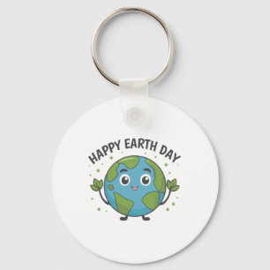 Schattigee Planeet Aarde Gezegde Happy Earth Dag 1 Sleutelhanger