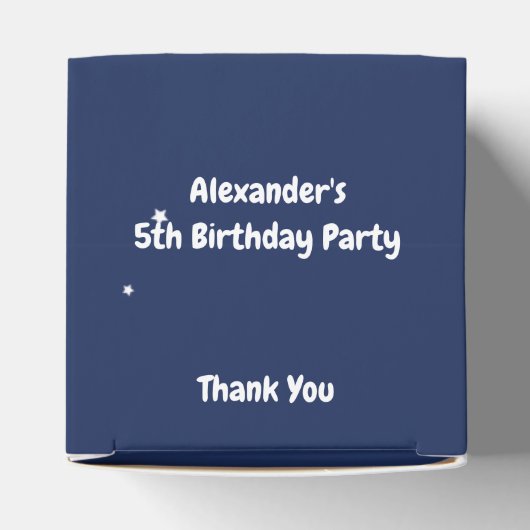 Schattigee Planet Saturn Space Galaxy Kind Verjaar Bedankdoosjes (Bovenkant)