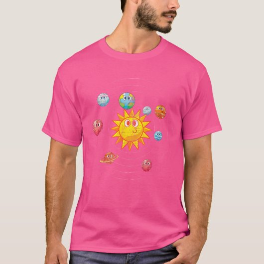 Schattigee planeten Aardastronoom Wetenschap Buite T-shirt (Voorkant)