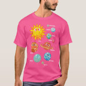 Schattigee planeten Galaxy Outer Space Science Ast T-shirt (Voorkant)