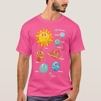 Schattigee planeten Galaxy Outer Space Science Ast T-shirt
