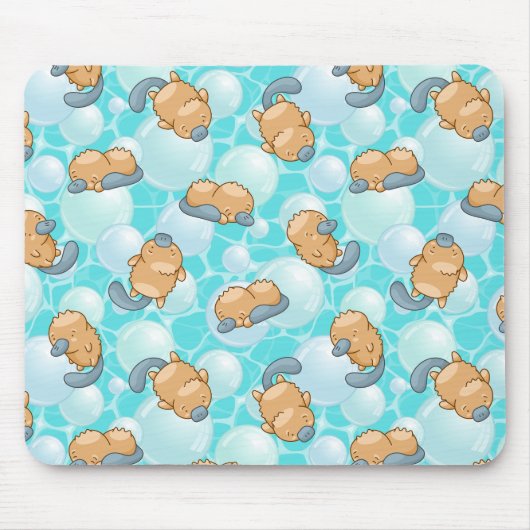 Schattigee Platypus Kawaii Muismat – Schattige pas (Voorkant)