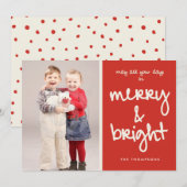 Schattigee Plezier Vrolijk en Helder Foto Feestdagenkaart (Voorkant / Achterkant)