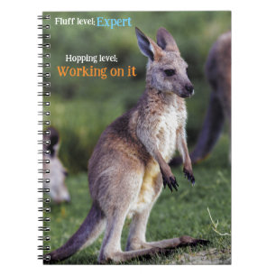 Schattigee pluizige joey Kangaroo Notitieboek