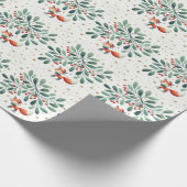 Schattigee pluizige kerstkrans van Santa Fox Cadeaupapier (Hoek)