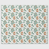 Schattigee pluizige kerstkrans van Santa Fox Cadeaupapier (Vlak)