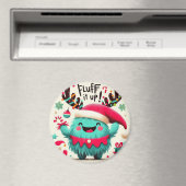 Schattigee pluizige kerstmonstermagneet magneet (Insitu (Vaatwasser))