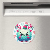 Schattigee pluizige kerstmonstermagneet magneet (Insitu (Vaatwasser))