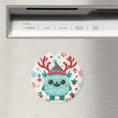 Schattigee pluizige kerstmonstermagneet magneet (Insitu (Vaatwasser))
