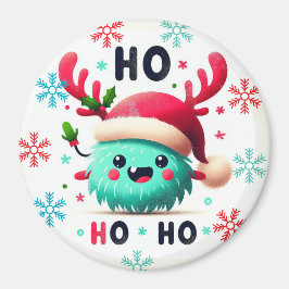 Schattigee pluizige kerstmonstermagneet magneet