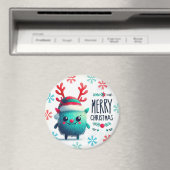 Schattigee pluizige kerstmonstermagneet magneet (Insitu (Vaatwasser))