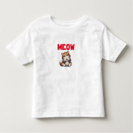Schattigee pluizige kitten met hartgebaar | Schatt Kinder Shirts