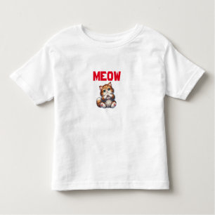 Schattigee pluizige kitten met hartgebaar   Schatt Kinder Shirts
