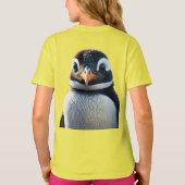 "Schattigee pluizige pinguïn" Ontworpen T-shirt (Achterkant)