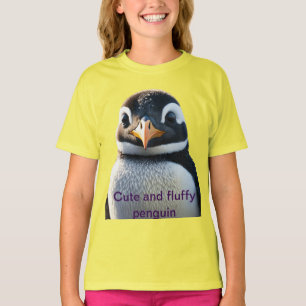 "Schattigee pluizige pinguïn" Ontworpen T-shirt