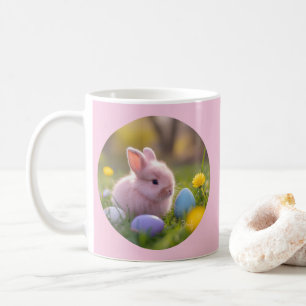 Schattigee pluizige roze konijnenPasen Koffiemok