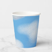 Schattigee pluizige wolken Verjaardag Papieren Bekers (Achterkant)