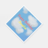 Schattigee pluizige wolken Verjaardag Servet (Hoek)