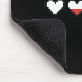 Schattigee Pocket Pixel Red Heart Valentijn's Day Muismat (Hoek)