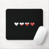 Schattigee Pocket Pixel Red Heart Valentijn's Day Muismat (Met muis)
