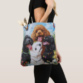 Schattigee Poedel en Goldendoodle Dog Tas (Dichtbij)