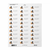 Schattigee Poedel Herfst Terugkeer Adres Etiket (Full Sheet)