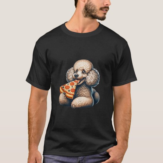 Schattigee Poedel Hond Eten Pizza Puppy Lover Tank (Voorkant)