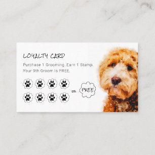Schattigee Poedel Hond Grooming Shop Loyaliteit Visitekaartje