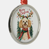 Schattigee Poedel Hond Ornament (Rechts)
