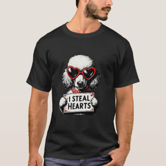 Schattigee poedel I stelen harten Kinder Mannen vr T-shirt