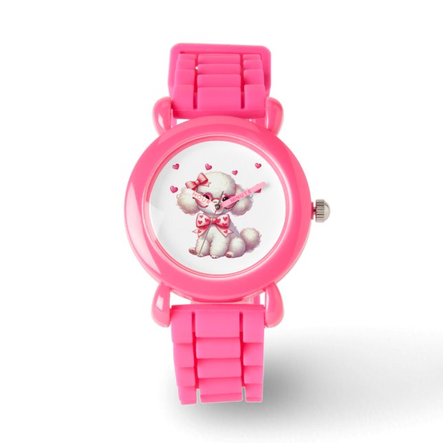 Schattigee Poedel Kinderen Watch Horloge (Voorkant)