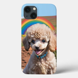 Schattigee poedel Kleurrijke bloem en regenboog Case-Mate iPhone Case